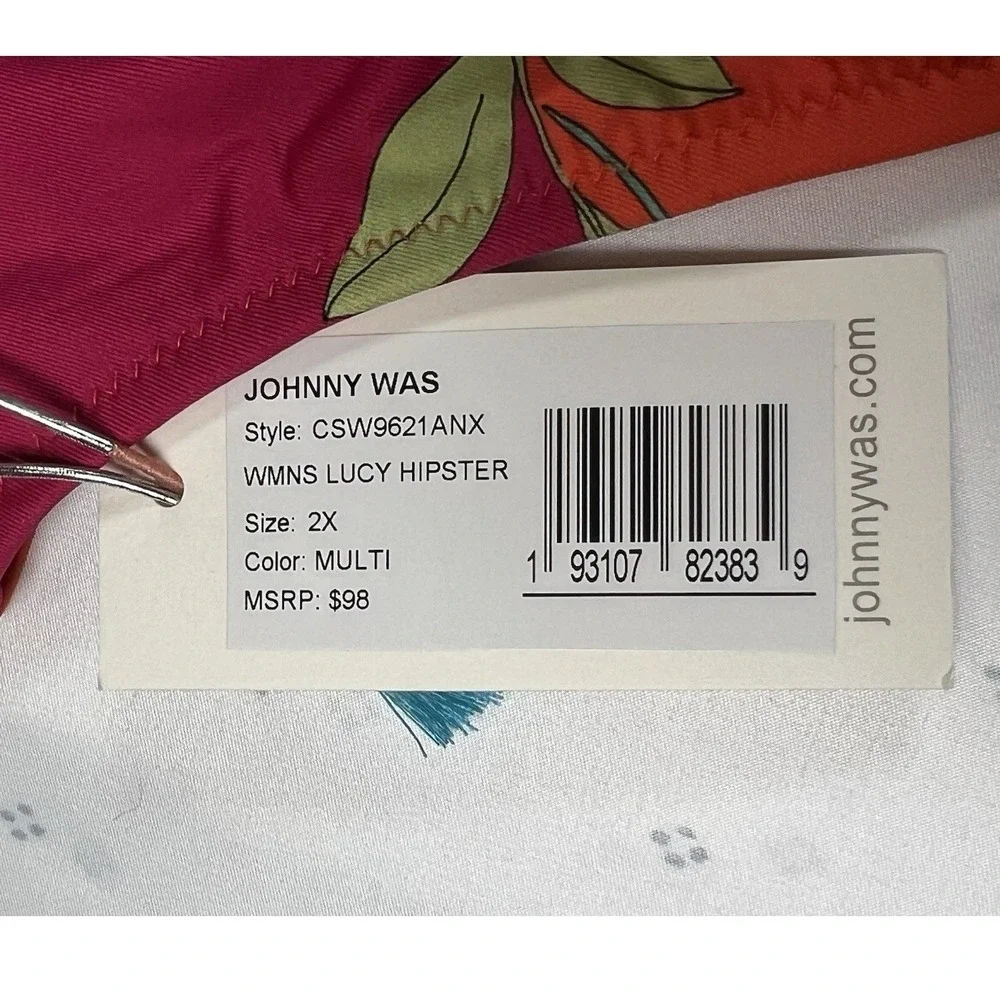 Johnny Was Lucy Hipster Swimsuit Bottom NWT 2X Multi Floral Print Boho - Picture 6 of 8